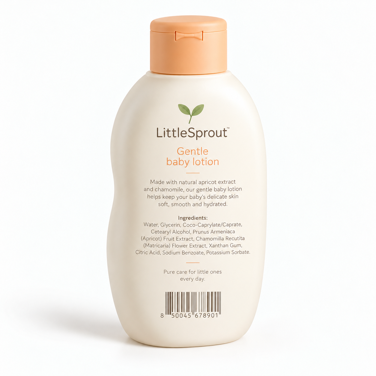 Gentle baby lotion — back