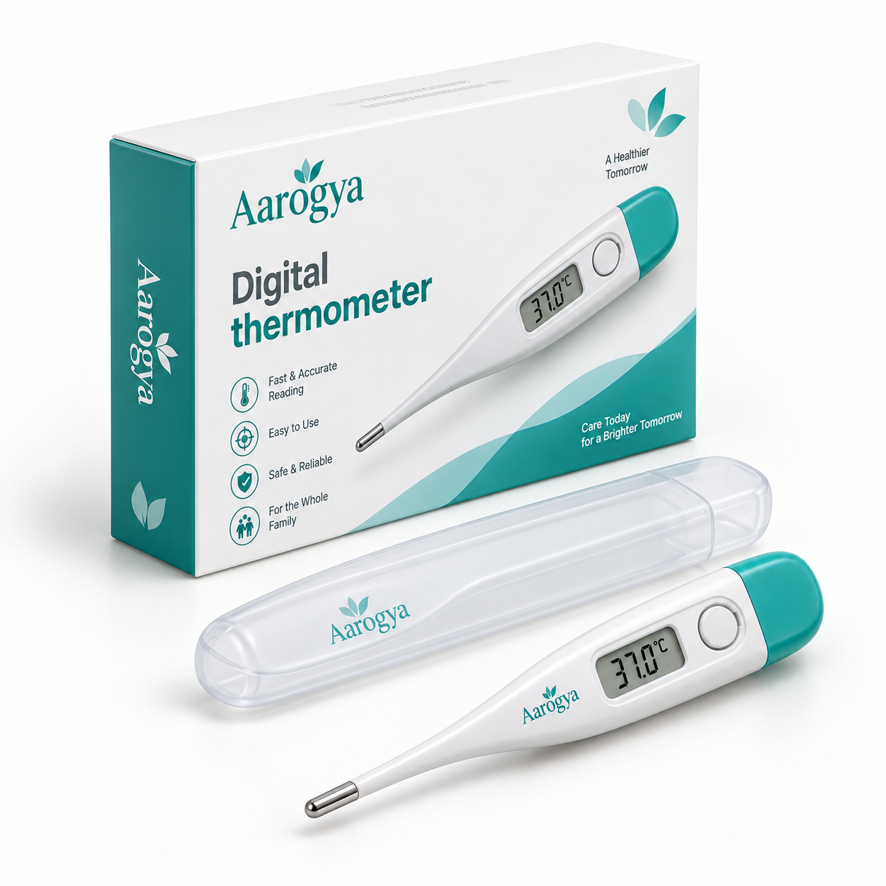 Digital thermometer — side